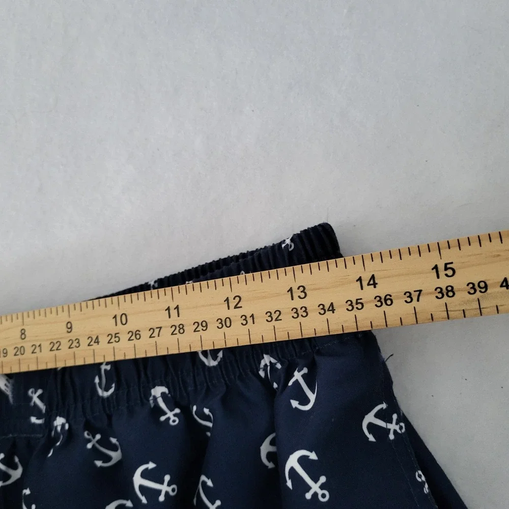 Island Planet Swim Trunks Men S Nautical Anchor Print Swim Cruise Beach Vacation